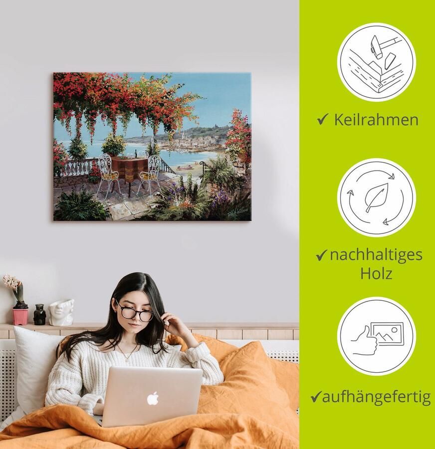 Artland Artprint Maakt mijn dag perfect als artprint op linnen poster in verschillende formaten maten - Foto 2