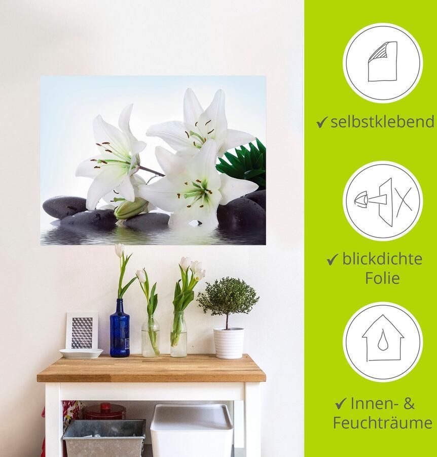 Artland Artprint Madonna-lelies en spastenen als artprint op linnen poster muursticker in verschillende maten - Foto 4