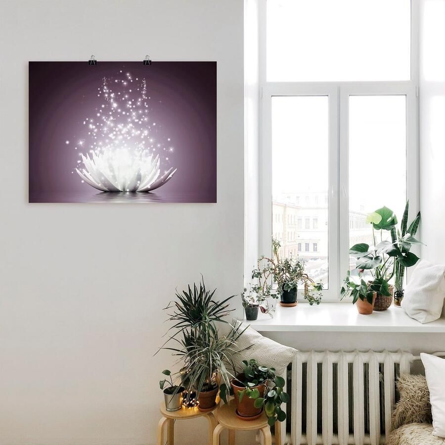 Artland Artprint Magie van de lotusbloem als artprint op linnen poster muursticker in verschillende maten - Foto 2