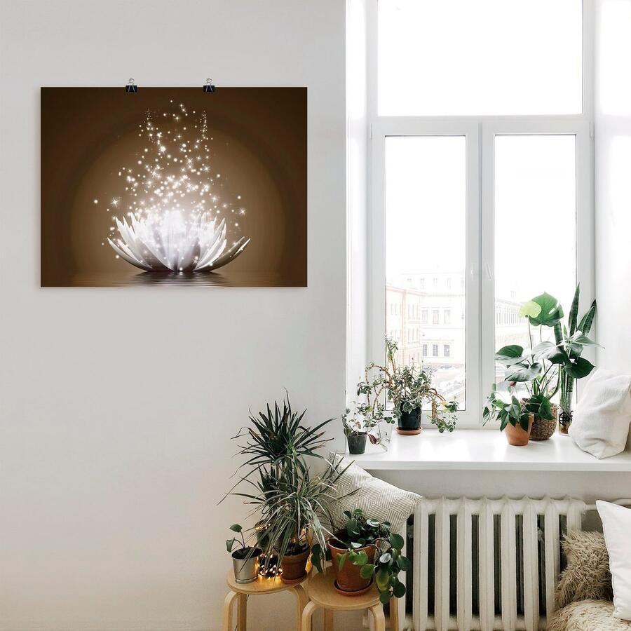Artland Artprint Magie van de lotusbloem als artprint op linnen poster muursticker in verschillende maten - Foto 2