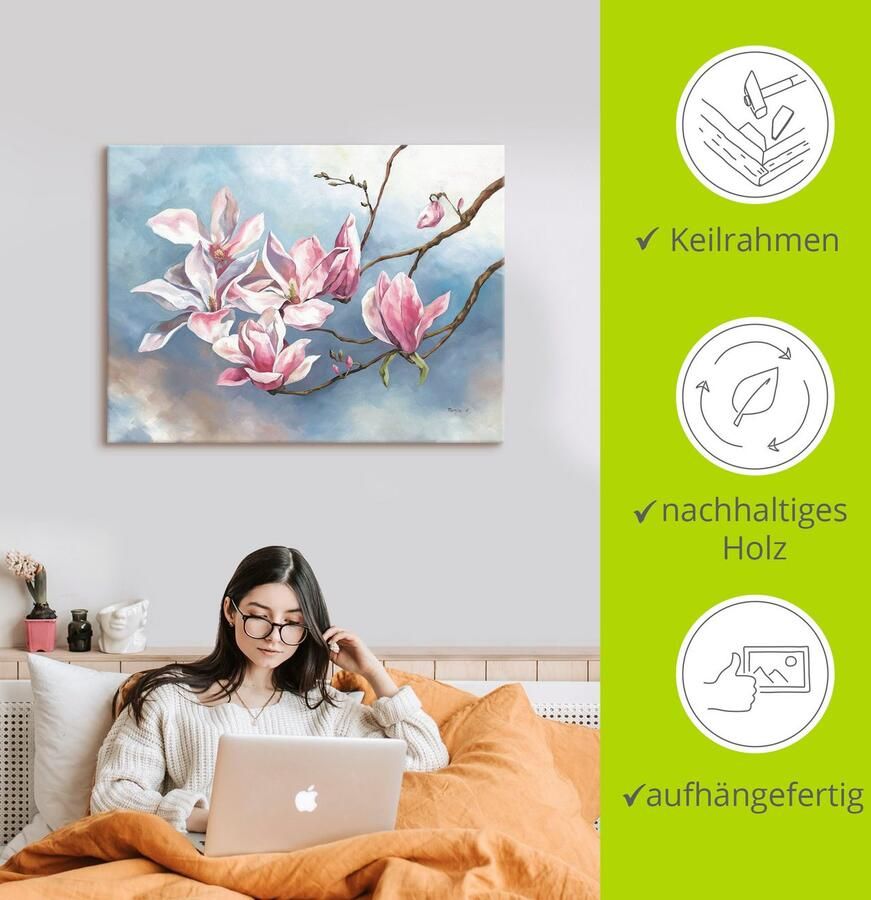 Artland Artprint op linnen Magnoliatak - Foto 2