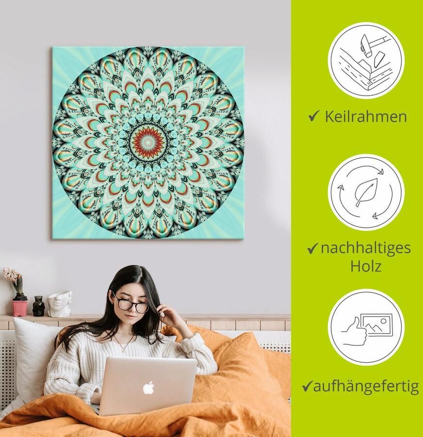 Artland Artprint Mandala integriteit als artprint op linnen muursticker in verschillende maten - Foto 2