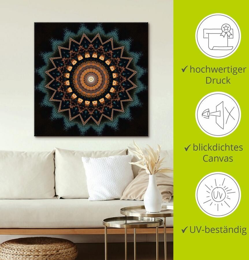 Artland Artprint Mandala kosmisch bewustzijn als artprint van aluminium artprint voor buiten artprint op linnen poster muursticker - Foto 3
