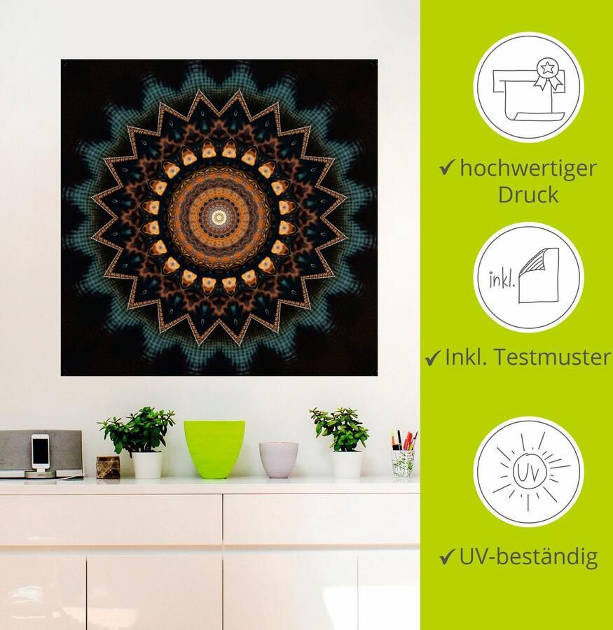 Artland Artprint Mandala kosmisch bewustzijn als artprint van aluminium artprint voor buiten artprint op linnen poster muursticker - Foto 2