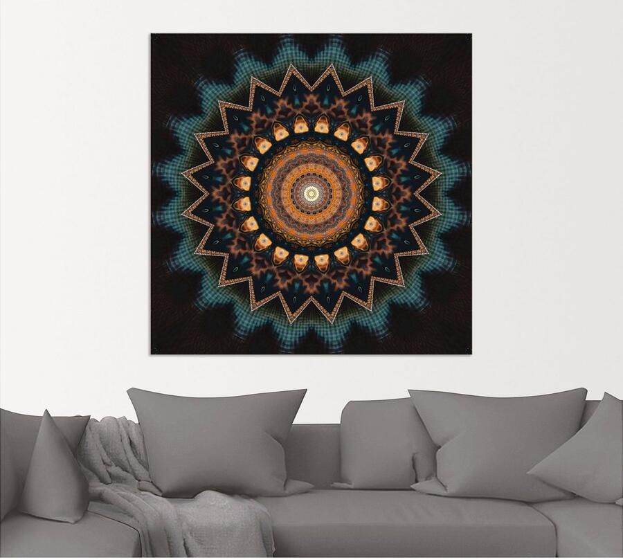 Artland Artprint Mandala kosmisch bewustzijn als artprint van aluminium artprint voor buiten artprint op linnen poster muursticker - Foto 4