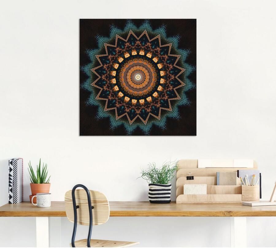 Artland Artprint Mandala kosmisch bewustzijn als artprint van aluminium artprint voor buiten artprint op linnen poster muursticker - Foto 5