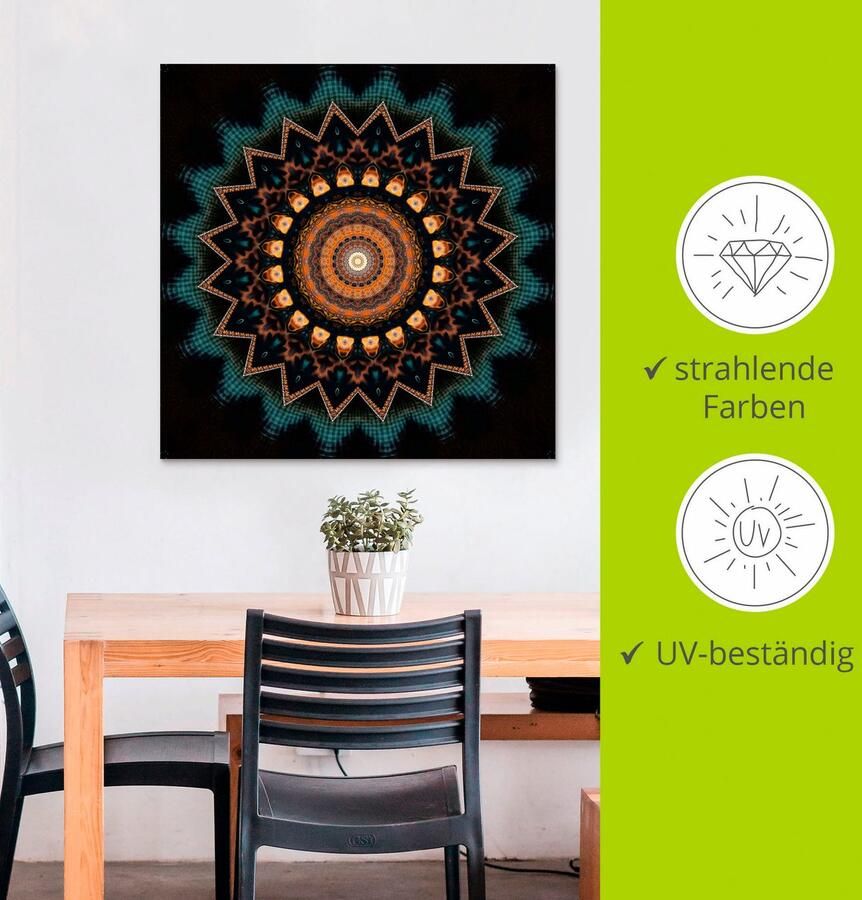 Artland Artprint Mandala kosmisch bewustzijn als artprint van aluminium artprint voor buiten artprint op linnen poster muursticker - Foto 2