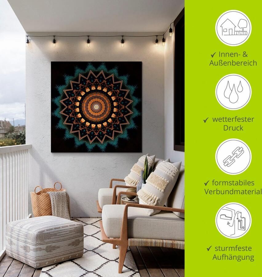 Artland Artprint Mandala kosmisch bewustzijn als artprint van aluminium artprint voor buiten artprint op linnen poster muursticker - Foto 3