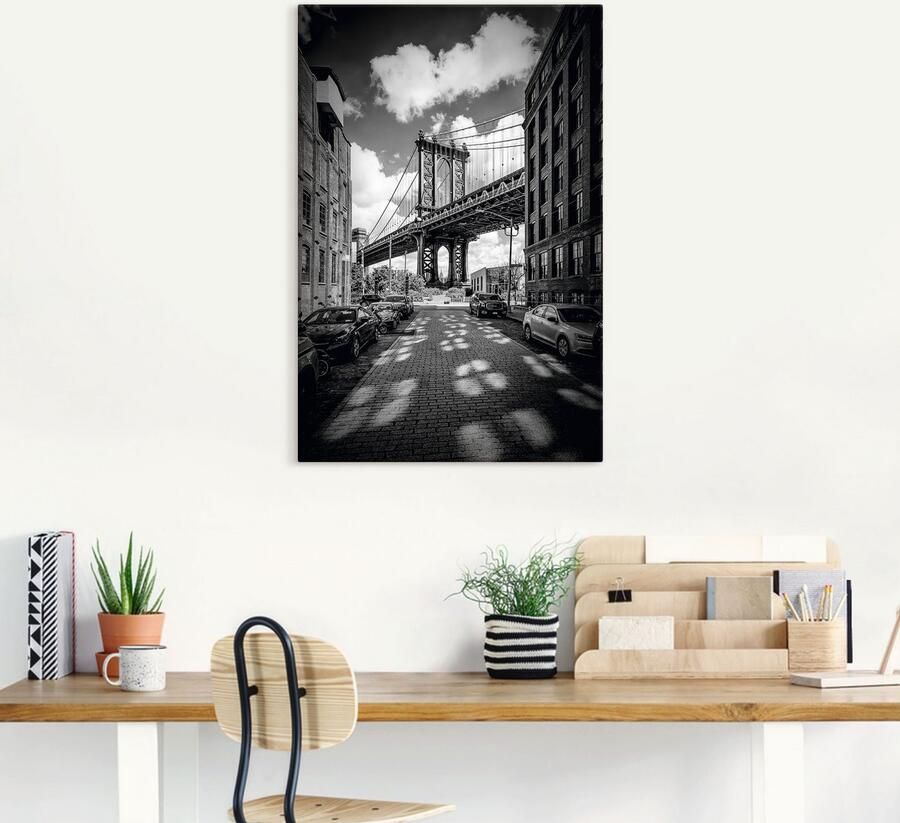 Artland Artprint op linnen Manhattan Bridge in Brooklyn New York - Foto 5