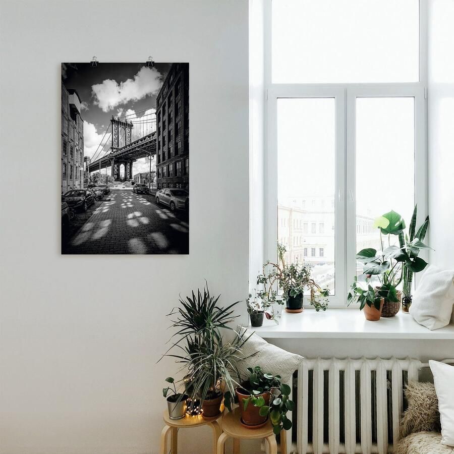 Artland Artprint Manhattan Bridge in Brooklyn New York als artprint op linnen poster in verschillende formaten maten - Foto 2