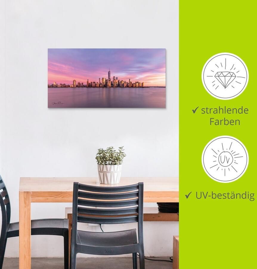 Artland Artprint Manhattan skyline als artprint van aluminium artprint voor buiten artprint op linnen in verschillende maten - Foto 3