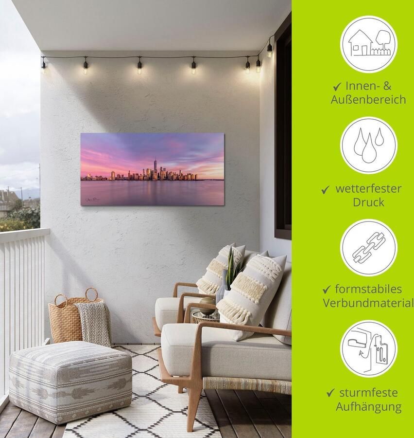 Artland Artprint Manhattan skyline als artprint van aluminium artprint voor buiten artprint op linnen in verschillende maten - Foto 5