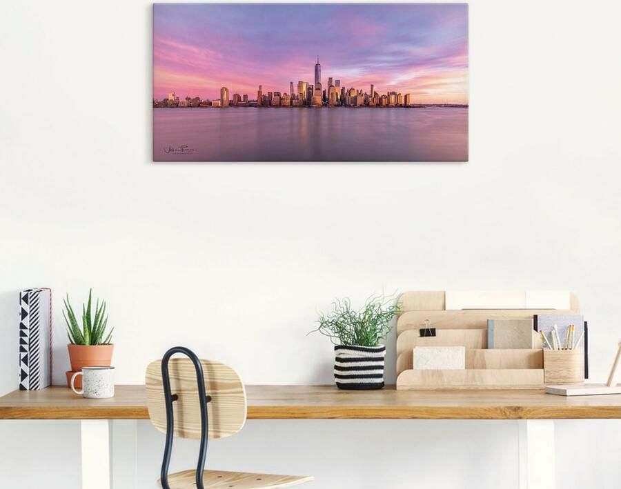 Artland Artprint op linnen Manhattan skyline
