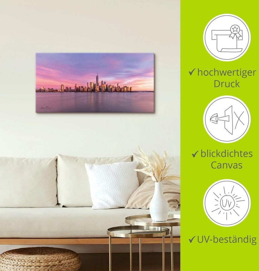 Artland Artprint Manhattan skyline als artprint van aluminium artprint voor buiten artprint op linnen in verschillende maten - Foto 4