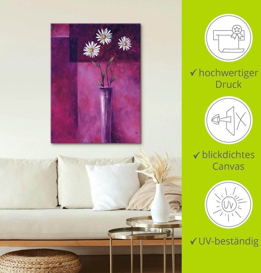 Artland Artprint Margrieten als artprint op linnen in verschillende maten - Foto 4