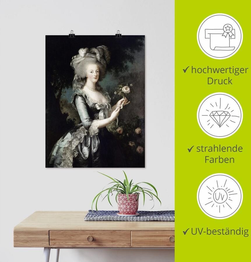 Artland Artprint Marie Antoinette 1783 als artprint van aluminium artprint voor buiten artprint op linnen poster in verschillende maten. maten - Foto 4