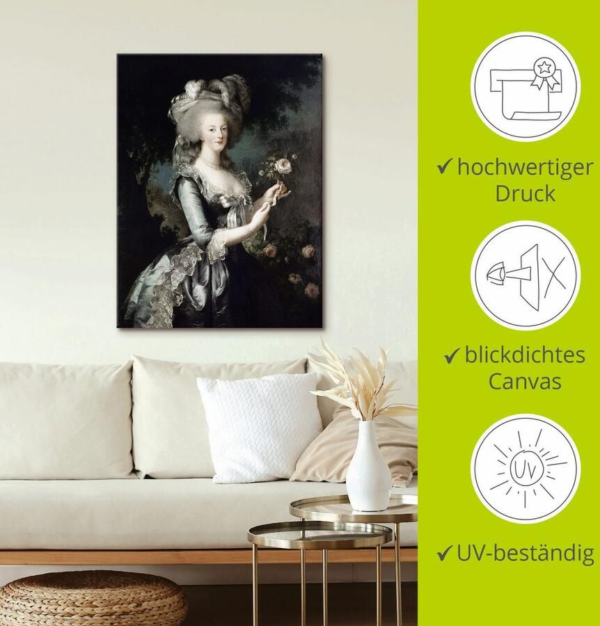 Artland Artprint Marie Antoinette 1783 als artprint van aluminium artprint voor buiten artprint op linnen poster in verschillende maten. maten - Foto 2