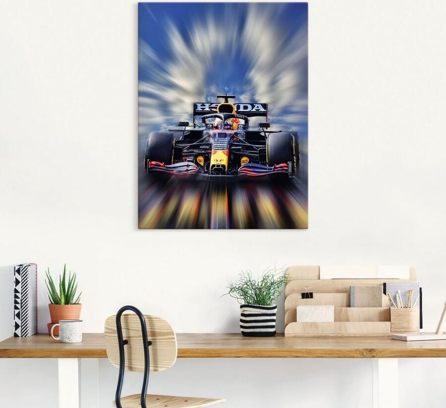Artland Artprint Max Verstappen wereldkampioen Formule 1 als artprint van aluminium artprint voor buiten artprint op linnen poster muursticker