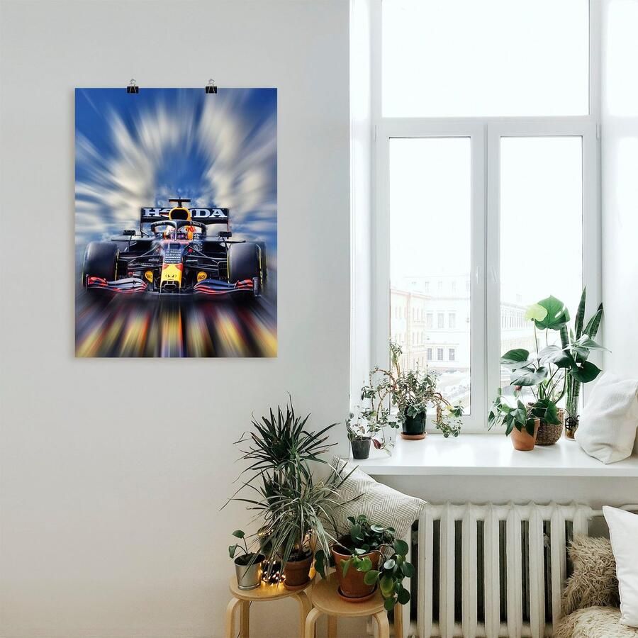 Artland Artprint Max Verstappen wereldkampioen Formule 1 als artprint van aluminium artprint voor buiten artprint op linnen poster muursticker - Foto 2