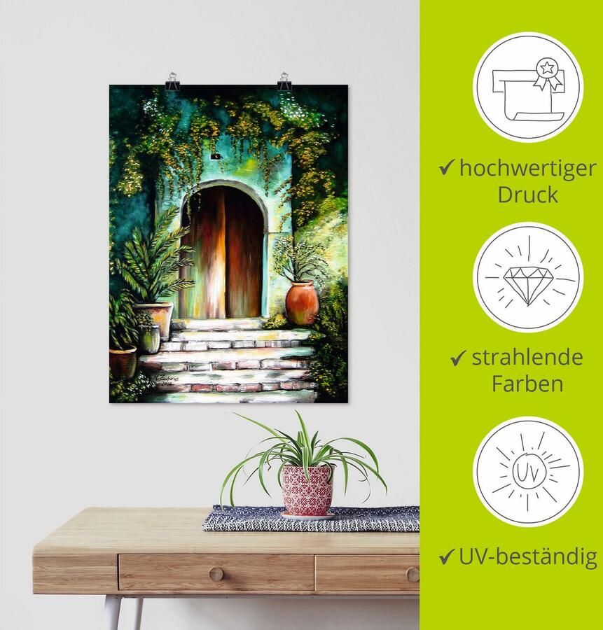 Artland Artprint Mediterraan tuinparadijs als artprint van aluminium artprint voor buiten artprint op linnen poster muursticker - Foto 3