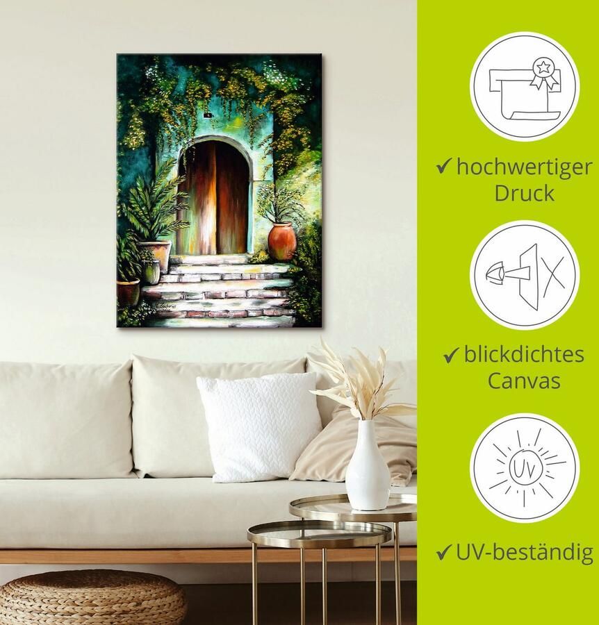 Artland Artprint Mediterraan tuinparadijs als artprint van aluminium artprint voor buiten artprint op linnen poster muursticker - Foto 2