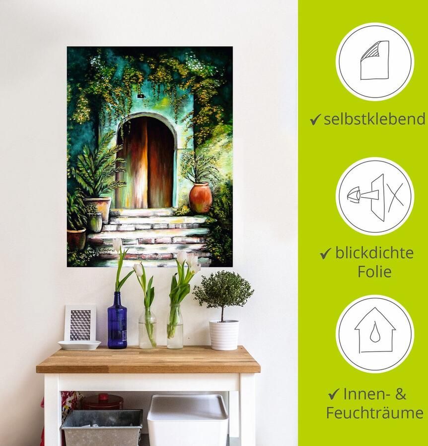 Artland Artprint Mediterraan tuinparadijs als artprint van aluminium artprint voor buiten artprint op linnen poster muursticker - Foto 3