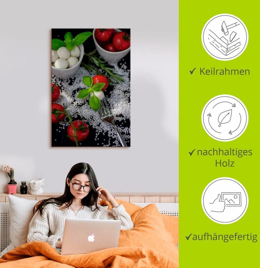 Artland Artprint Mediterrane uit de keuken als artprint op linnen muursticker in verschillende maten