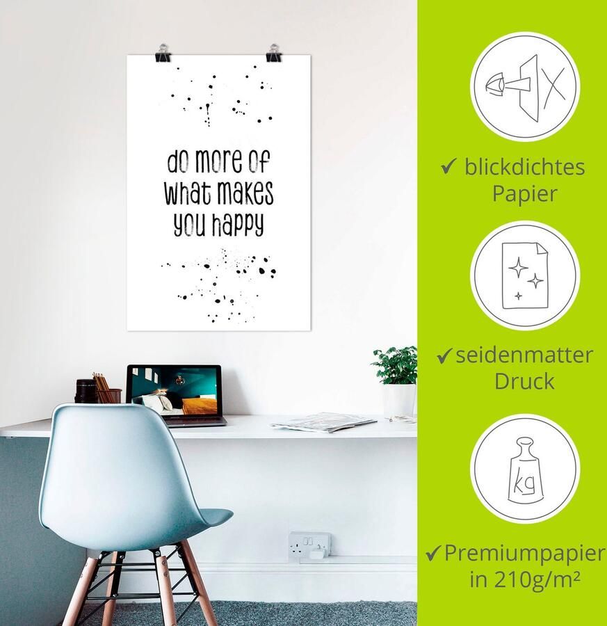 Artland Artprint Meer van wat gelukkig maakt als artprint op linnen poster muursticker in verschillende maten - Foto 2