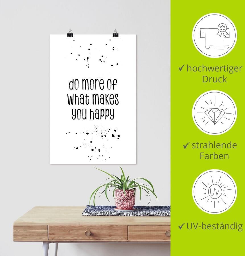 Artland Artprint Meer van wat gelukkig maakt als artprint op linnen poster muursticker in verschillende maten - Foto 3