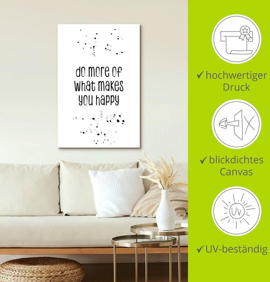 Artland Artprint Meer van wat gelukkig maakt als artprint op linnen poster muursticker in verschillende maten - Foto 2