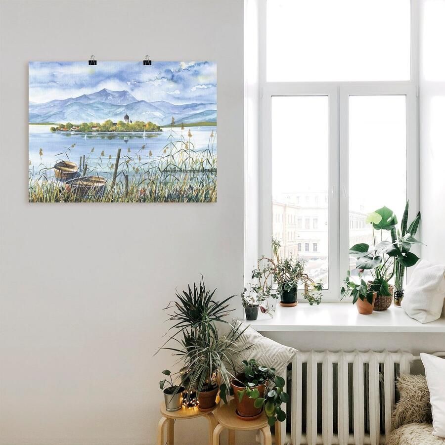 Artland Artprint Meerzicht Herreninsel als artprint op linnen poster in verschillende formaten maten - Foto 2
