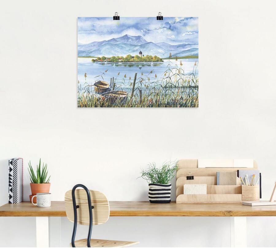 Artland Artprint Meerzicht Herreninsel als artprint op linnen poster in verschillende formaten maten - Foto 5