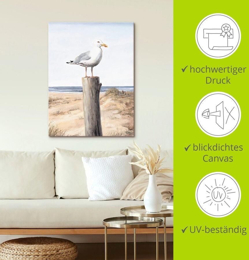 Artland Artprint Meeuw als artprint van aluminium artprint voor buiten artprint op linnen poster muursticker - Foto 4