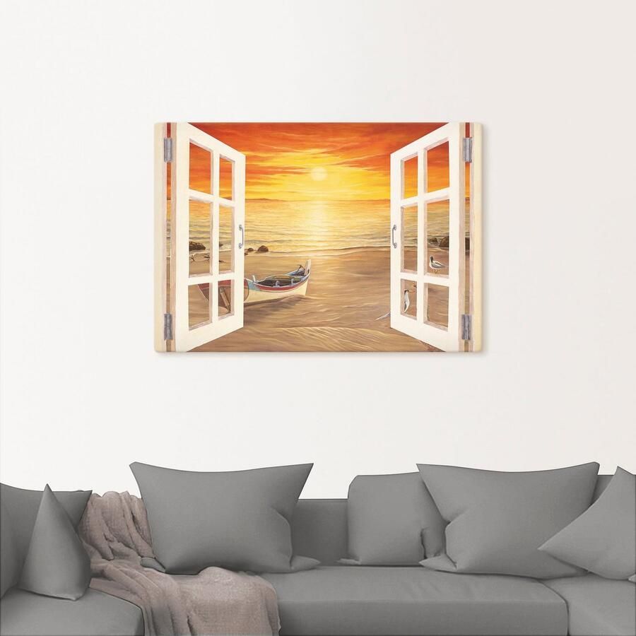 Artland Artprint Meeuwen als artprint van aluminium artprint op linnen muursticker of poster in verschillende maten - Foto 2