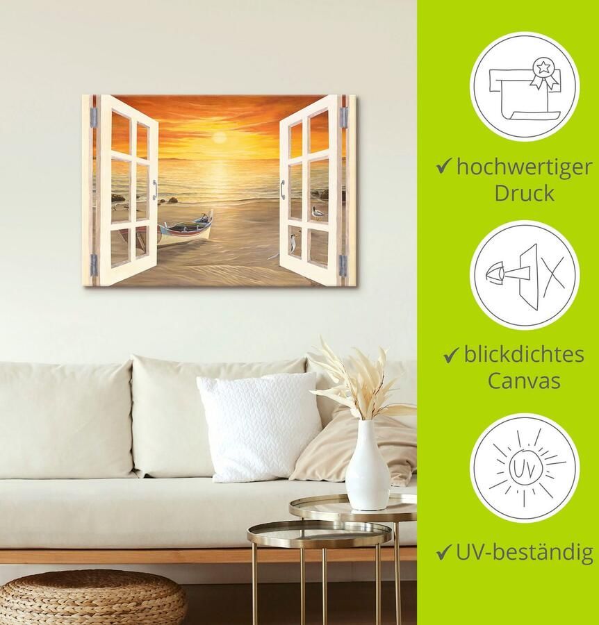 Artland Artprint Meeuwen als artprint van aluminium artprint op linnen muursticker of poster in verschillende maten - Foto 4