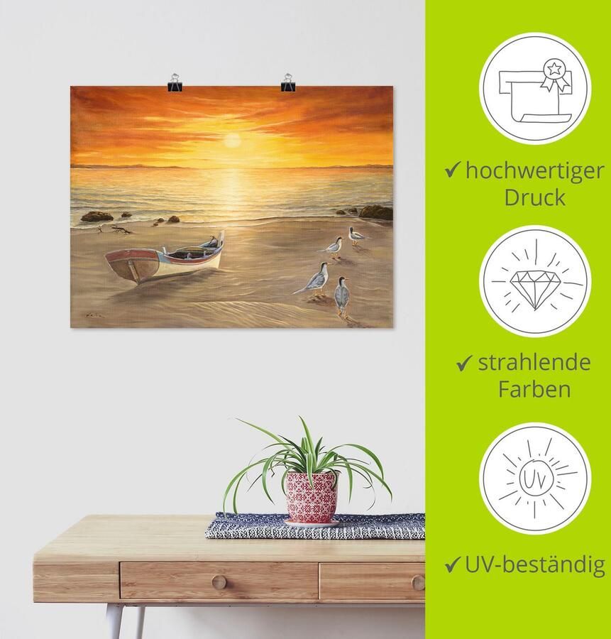 Artland Artprint Meeuwen als artprint van aluminium artprint voor buiten artprint op linnen poster in verschillende maten. maten - Foto 4