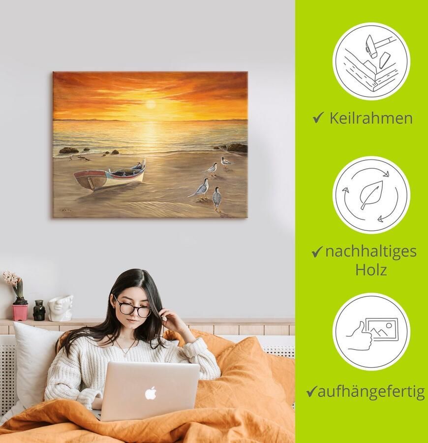 Artland Artprint Meeuwen als artprint van aluminium artprint voor buiten artprint op linnen poster in verschillende maten. maten - Foto 3