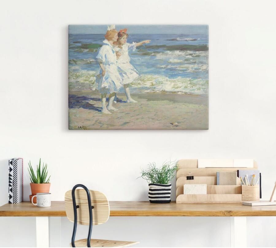 Artland Artprint Meisje aan het strand. als artprint op linnen muursticker in verschillende maten - Foto 4
