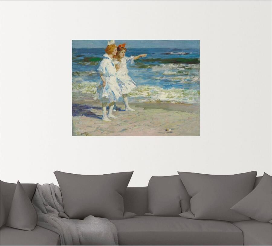 Artland Artprint Meisje aan het strand. als artprint op linnen muursticker in verschillende maten - Foto 4
