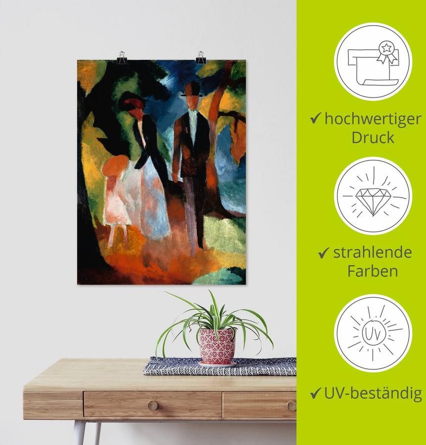 Artland Poster Mensen aan het blauwe meer - Foto 3