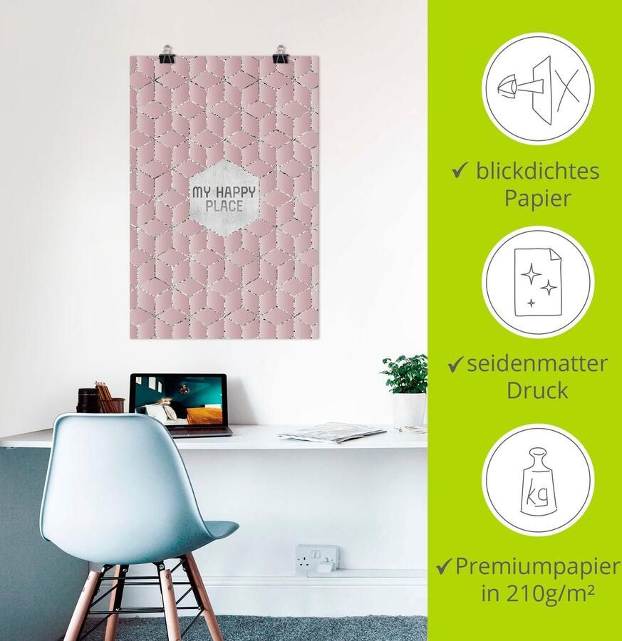 Artland Artprint Mijn gelukkige plek als artprint van aluminium artprint voor buiten poster in diverse formaten - Foto 2