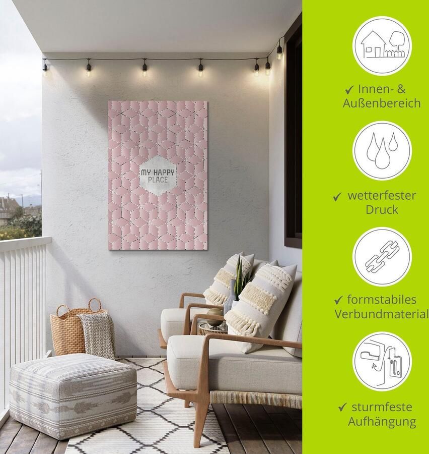 Artland Artprint Mijn gelukkige plek als artprint van aluminium artprint voor buiten poster in diverse formaten - Foto 3