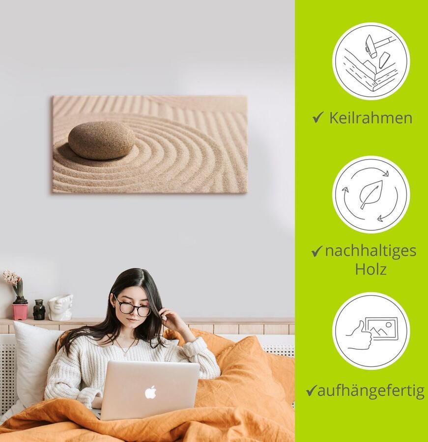 Artland Artprint Mini zen tuin zand als artprint op linnen poster muursticker in verschillende maten - Foto 2