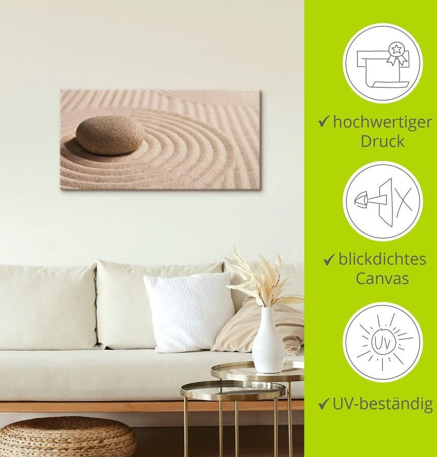 Artland Artprint Mini zen tuin zand als artprint op linnen poster muursticker in verschillende maten - Foto 3