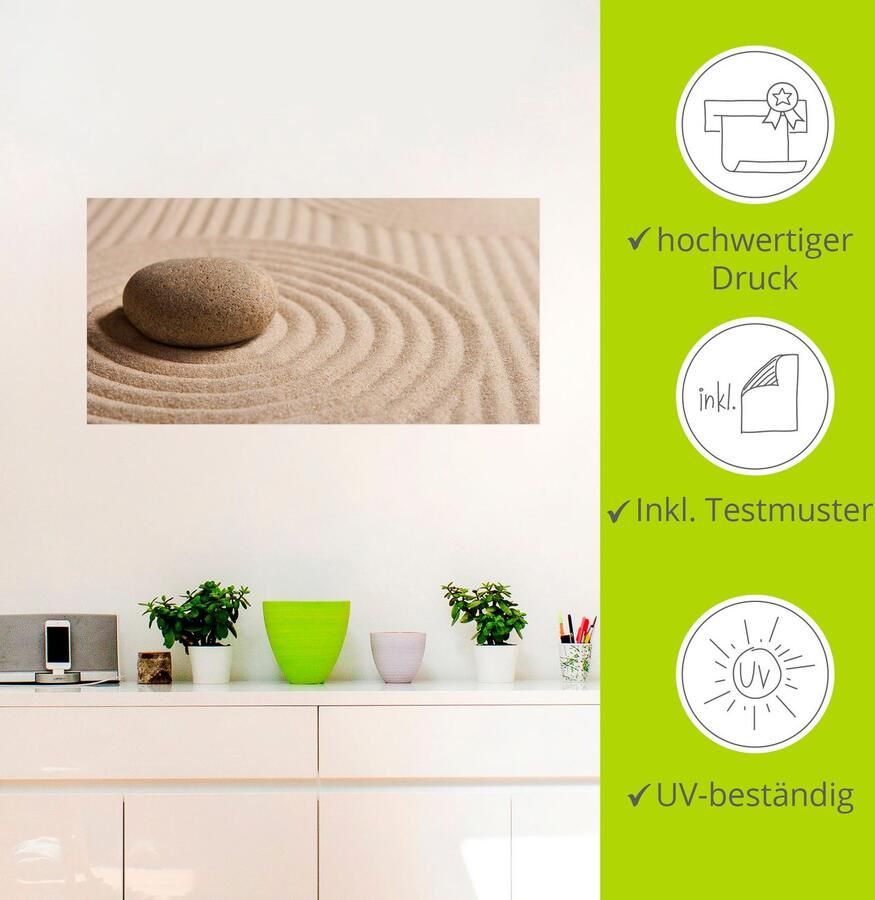 Artland Artprint Mini zen tuin zand als artprint op linnen poster muursticker in verschillende maten - Foto 3