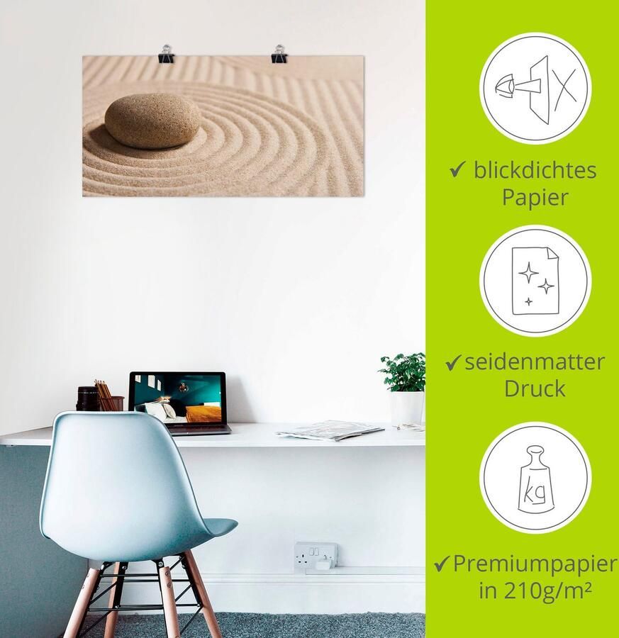 Artland Artprint Mini zen tuin zand als artprint op linnen poster muursticker in verschillende maten - Foto 2