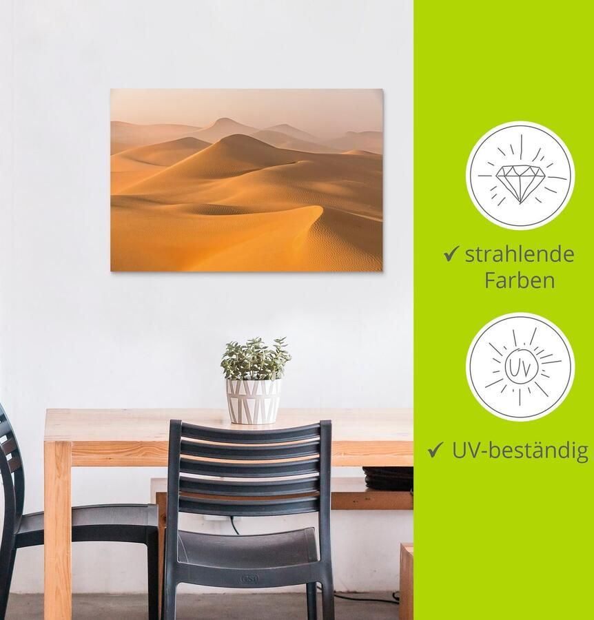 Artland Artprint Mist in de Rub al Khali woestijn als artprint van aluminium artprint voor buiten artprint op linnen in verschillende maten - Foto 3