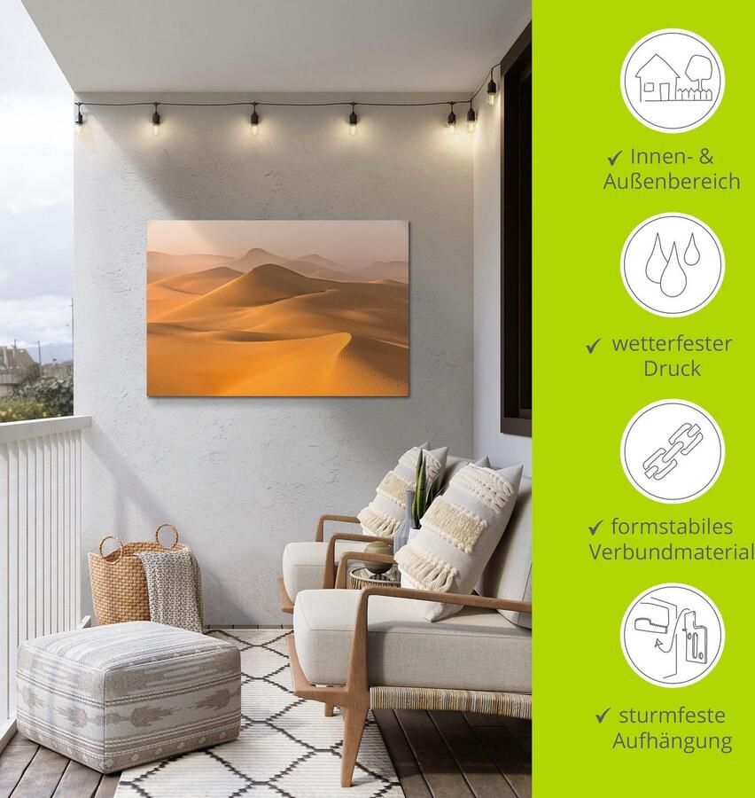 Artland Artprint Mist in de Rub al Khali woestijn als artprint van aluminium artprint voor buiten artprint op linnen in verschillende maten - Foto 5