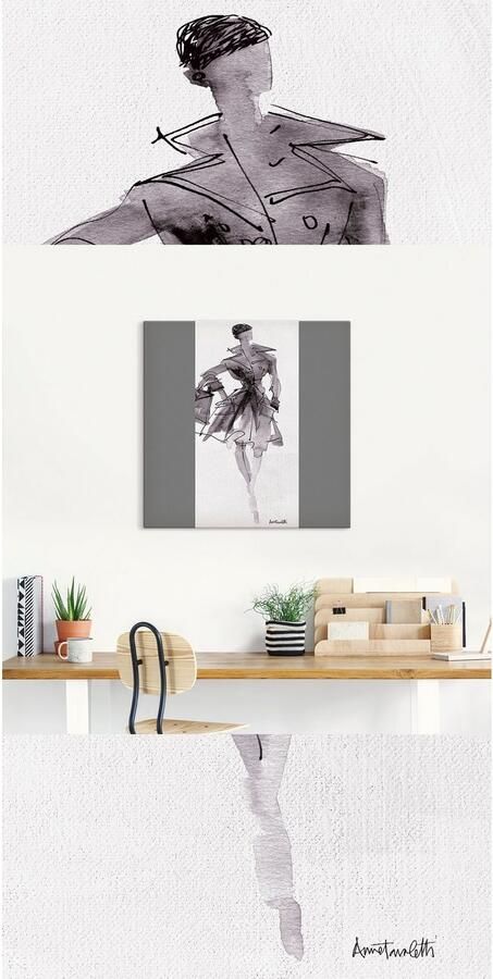 Artland Artprint op linnen Mode schetsboek VII - Foto 7
