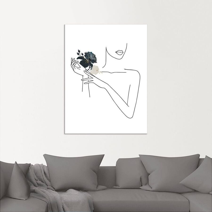 Artland Artprint Modern lineart meisje II als artprint van aluminium artprint voor buiten artprint op linnen poster muursticker - Foto 2